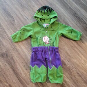 Cuddle Club Marvel The Hulk Baby One-Piece Size 3-6 Months ~ W Mitten Cuffs NWT